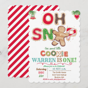 Invitation N'IMPORTE QUEL ÂGE - Oh Snap Gingerbread Invitatio