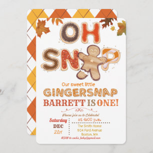 Invitation N'IMPORTE QUEL ÂGE - Oh Snap Gingerbread Invitatio