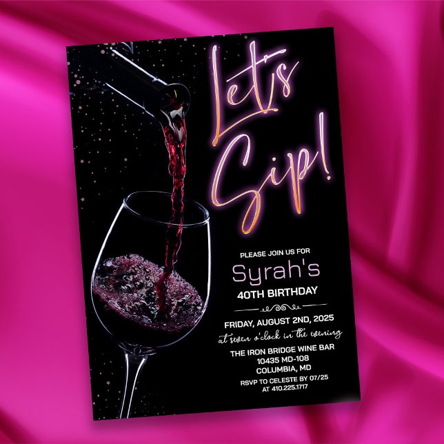 Invitation N'IMPORTE QUEL ÂGE - Sirotons l'invitation d'anniv (Créateur téléchargé)