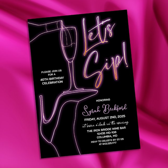 Invitation N'IMPORTE QUEL ÂGE - Sirotons l'invitation d'anniv (Créateur téléchargé)