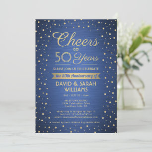 Invitation N'IMPORTE QUEL ANNÉE Anniversaire salue Confetti B