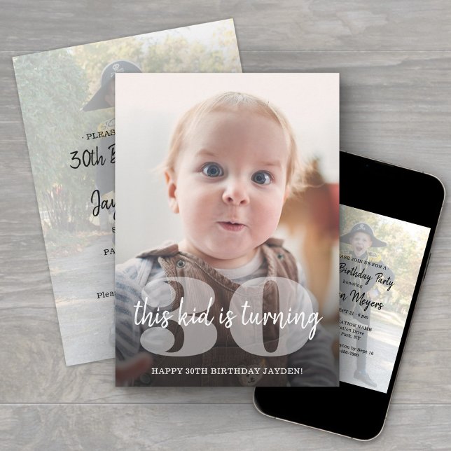 Invitation N'IMPORTE QUEL Anniversaire "This Kid" Simple Mode (Créateur téléchargé)