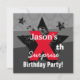 Invitation N'importe quel enfant Année Surprise Anniversaire 