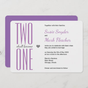 Invitation N'importe quelle couleur deux deviennent un