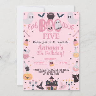 Invitation N'IMPORTE QUELLE Fab-boo-lous Halloween fille invi