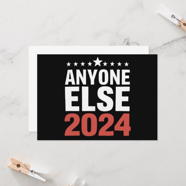 Invitation N'Importe Qui D'Autre Campagne Électorale 2024 Pol (Devant/Arrière en situation)