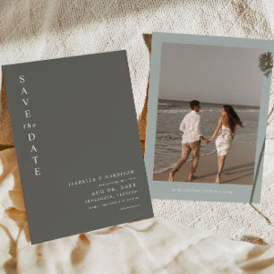 Invitation NINA Sage Green Moderne Minimaliste Enregistrer la