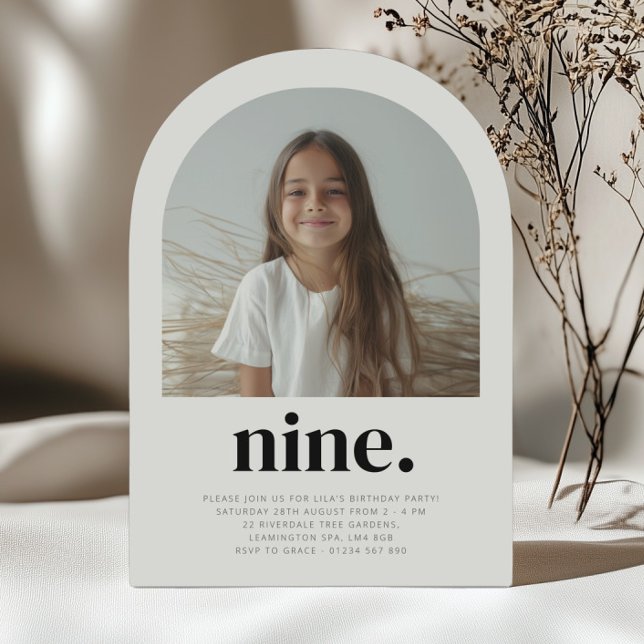 Invitation Nine Arch Photo Anniversaire (Créateur téléchargé)