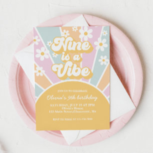 Invitation Nine is a Vibe Pastel Rétro Soleil marguerite