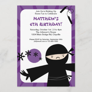 Invitation Ninja à purple puissance
