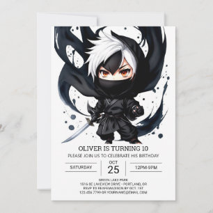 Invitation Ninja Aventure Personnalisée Anniversaire