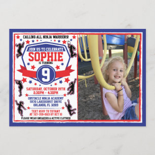 Invitation Ninja Filles guerrières Anniversaire Photo