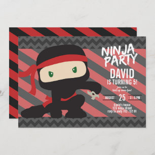 Invitation Ninja Party Boy Birthday Karate