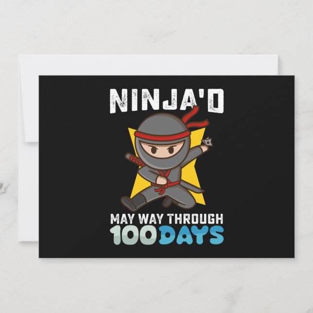 Invitation Ninja'd May Way through 100 Days of School (Devant)