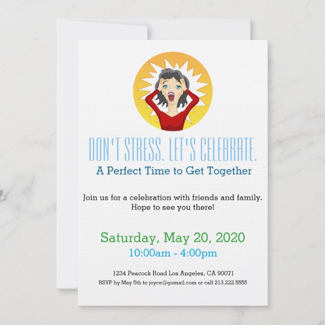 Invitation N'insistez pas sur l'invitation de la Dernière min (Devant)