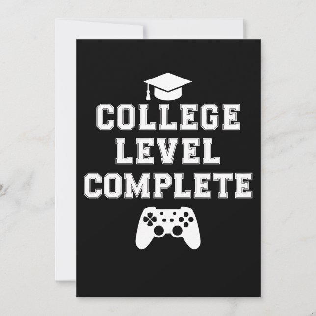 Invitation Niveau collégial Complet Graduation Gamer Jeu (Devant)