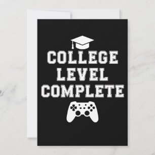 Invitation Niveau collégial Complet Graduation Gamer Jeu