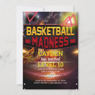 Invitation Niveau de jeu en haut Gamer Anniversaire Invitatio