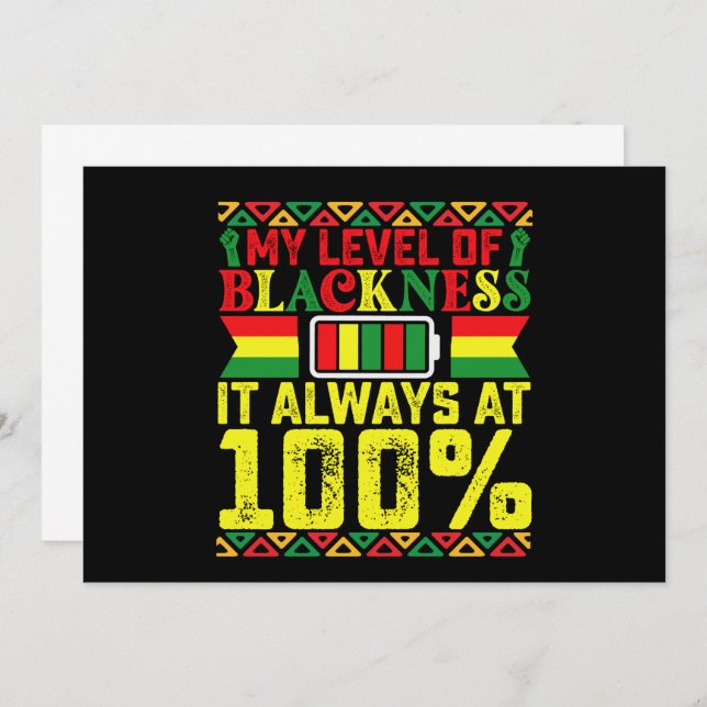 Invitation Niveau De Noirceur JunetDix Histoire Noire (Devant / Derrière)