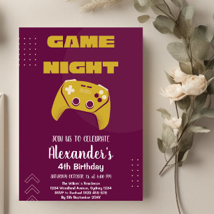 Invitation Niveau du jeu vidéo jusqu'à Gamer Anniversaire
