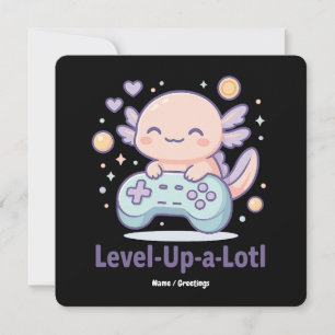 Invitation Niveau-supérieur-une-Lotl Mignon Axolotl de Joueur