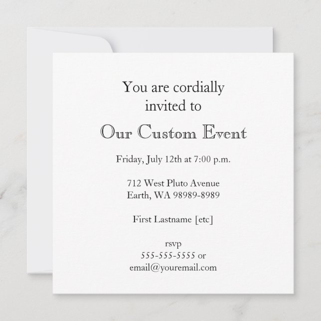 Invitation No. 3 (Devant)