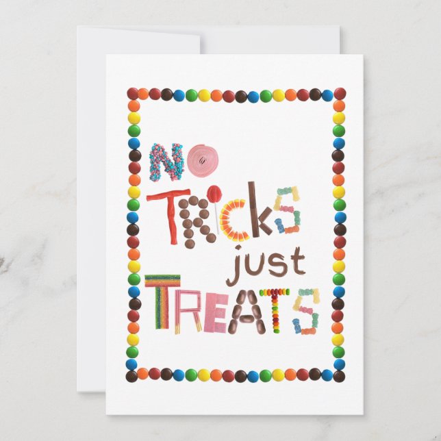 Invitation No Tricks just Traite Halloween Candy (Devant)