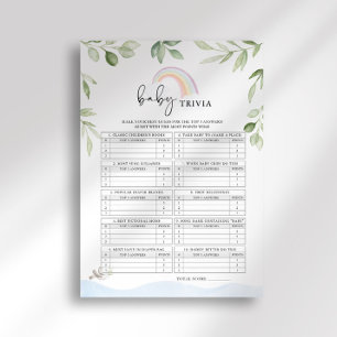 Invitation Noah's Ark Baby shower Baby Trivia Jeu