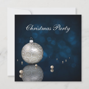 Invitation Noble Argent Parties scintillant Ornement Noël Inv