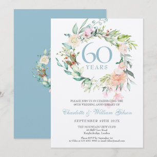 Invitation Noce de diamant 60 ans