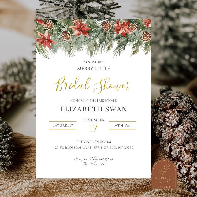 Invitation Noce de Noël Petite Fête de Mariage Joyeuse (Créateur téléchargé)