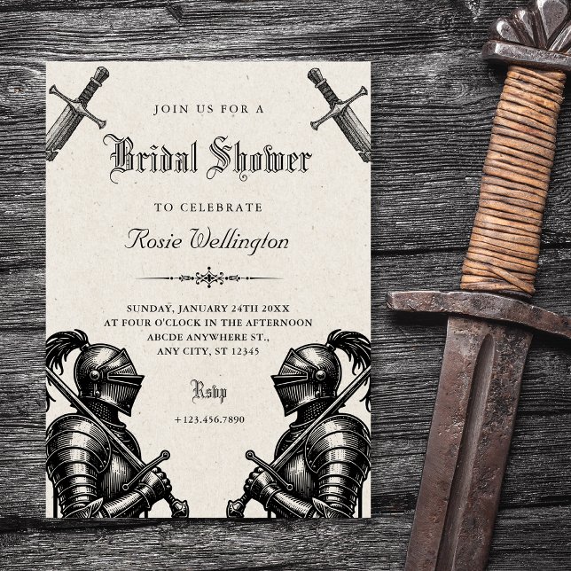 Invitation Noce médiévale de chevaliers (Créateur téléchargé)