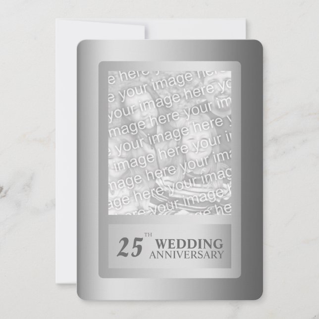 Invitation Noces d'argent 25 ans de mariage (Devant)