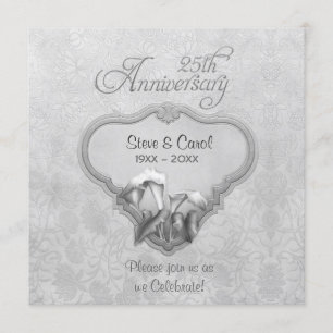 Invitation Noces d'argent 25e anniversaire de mariage