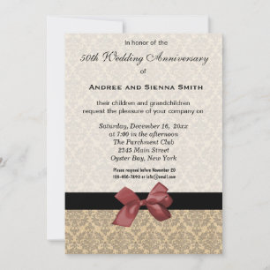 Invitation Noces de Damas 50e Anniversaire de Mariage