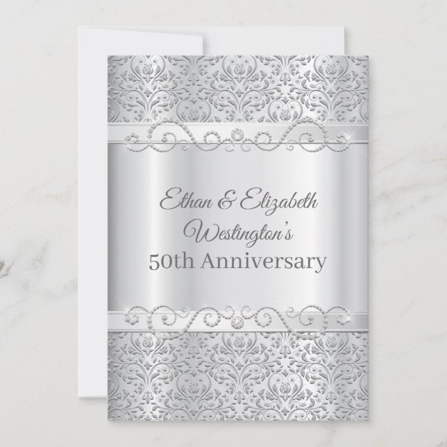 Invitation Noces de Diamant 50ème Anniversaire (Devant)