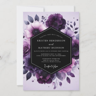 Invitation Noces de la Flore Nocturne Améthyste