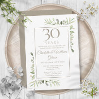 Noces de perle 30 ans de mariage Floral verdure