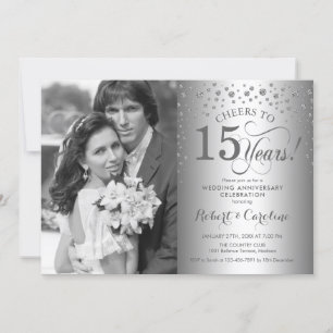 Invitation Noces de porcelaine avec Photo