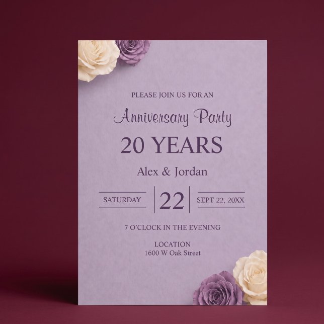 Invitation Noces de Rose Pourpre (Créateur téléchargé)