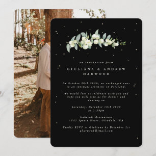 Invitation Noces de Symphorine noire et Eucalyptus Photo de r