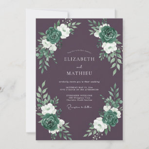 Invitation Noces d'hiver Divine Prune