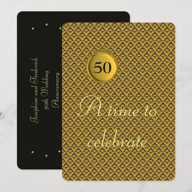 Invitation Noces d'or (Devant / Derrière)