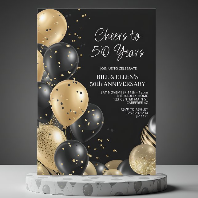 Invitation Noces d'Or 50 Ans de Mariage (Créateur téléchargé)