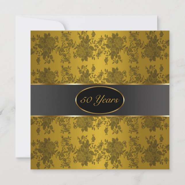 Invitation Noces d'or 50e anniversaire de mariage (Devant)