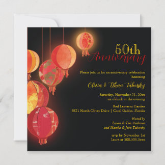 Invitation Noces d'or des Lanternes Rouges