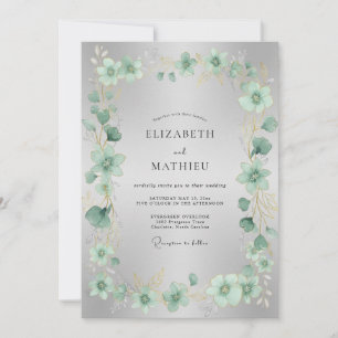 Invitation Noces Dusty Eucalyptus au feuillage argenté de Mou