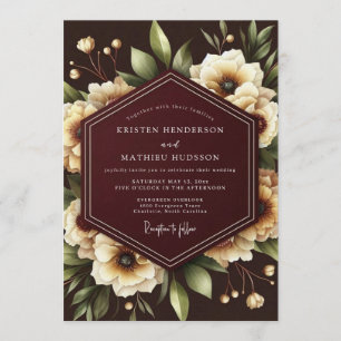 Invitation Noces Fleurie Nocturne de Bourgogne