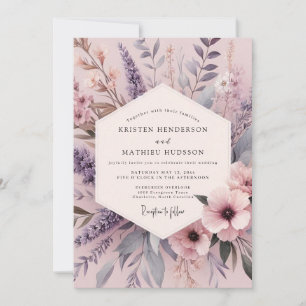 Invitation Noces Lilac Misty Flora