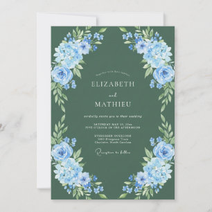 Invitation Noces Peintes de Fleur de Maïs et de Mousse